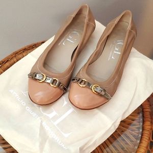 Attilio Giusto Leombruni Women's Ballet Flat, Size 36 1/2 (US 6 1/2), Beige